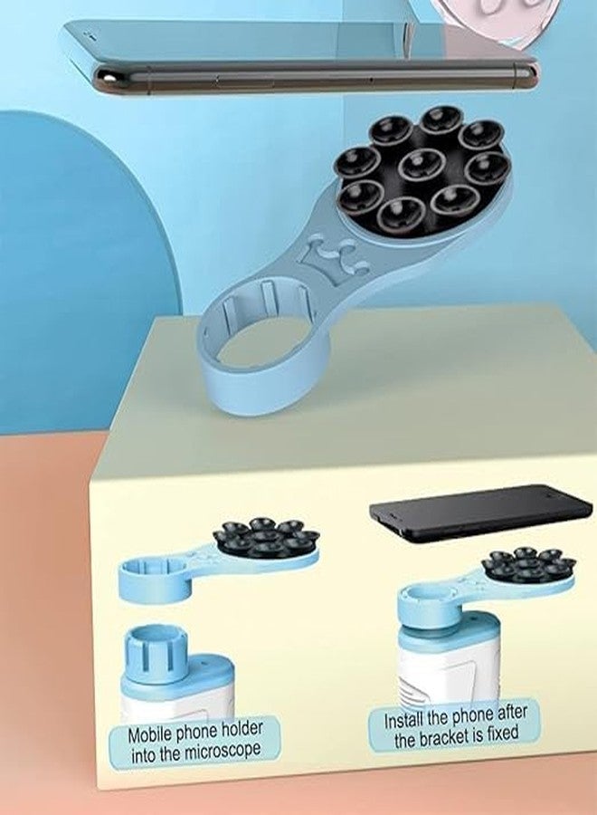 Vroxy Handheld Microscope with Phone Holder High-Definition Portable Microbiological Observation Preschool Home Study Educational Toys (1Pcs) - Image 2